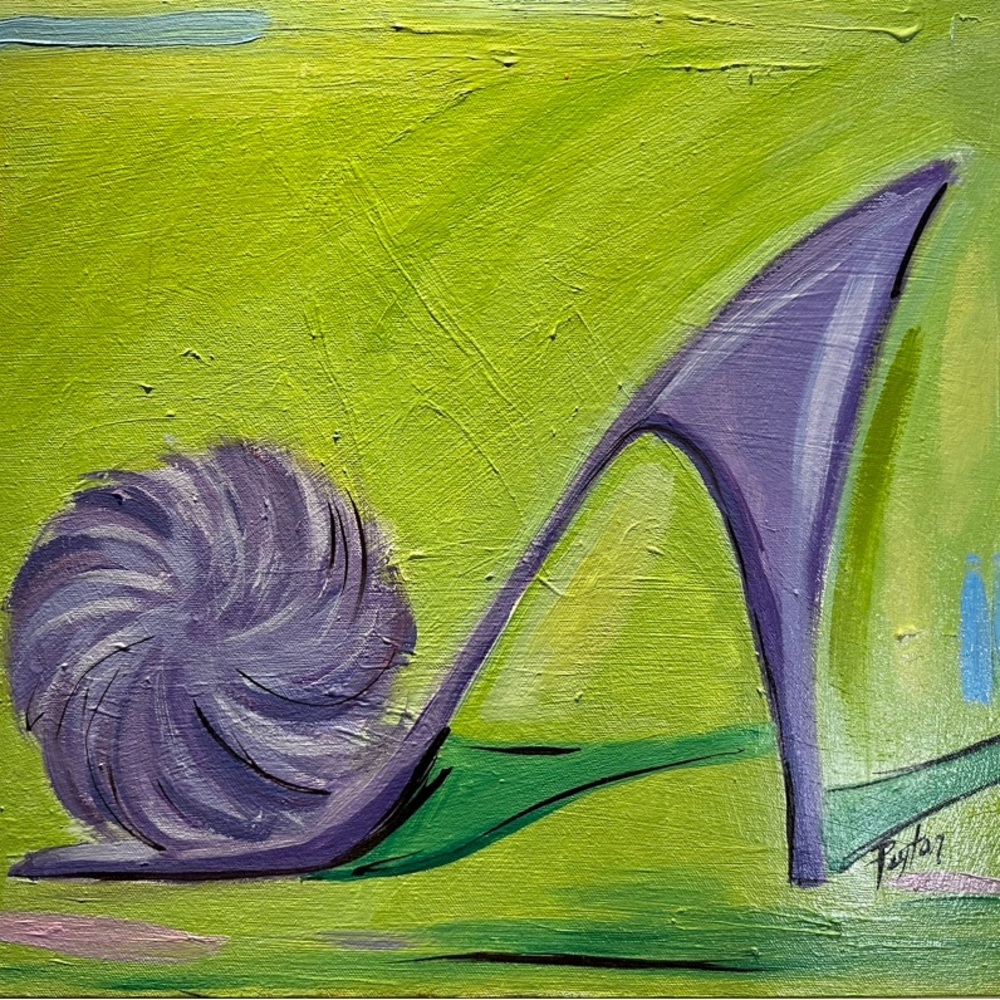 16 x 20 acrylic shoe painting